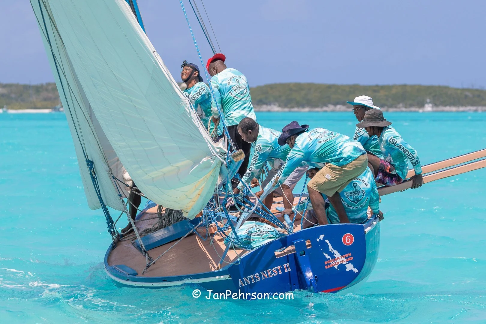 April 2025, George Town, Bahamas, National Family Island Regatta, B-Class, 4th Place, Ants Nest II, from Ragged Island