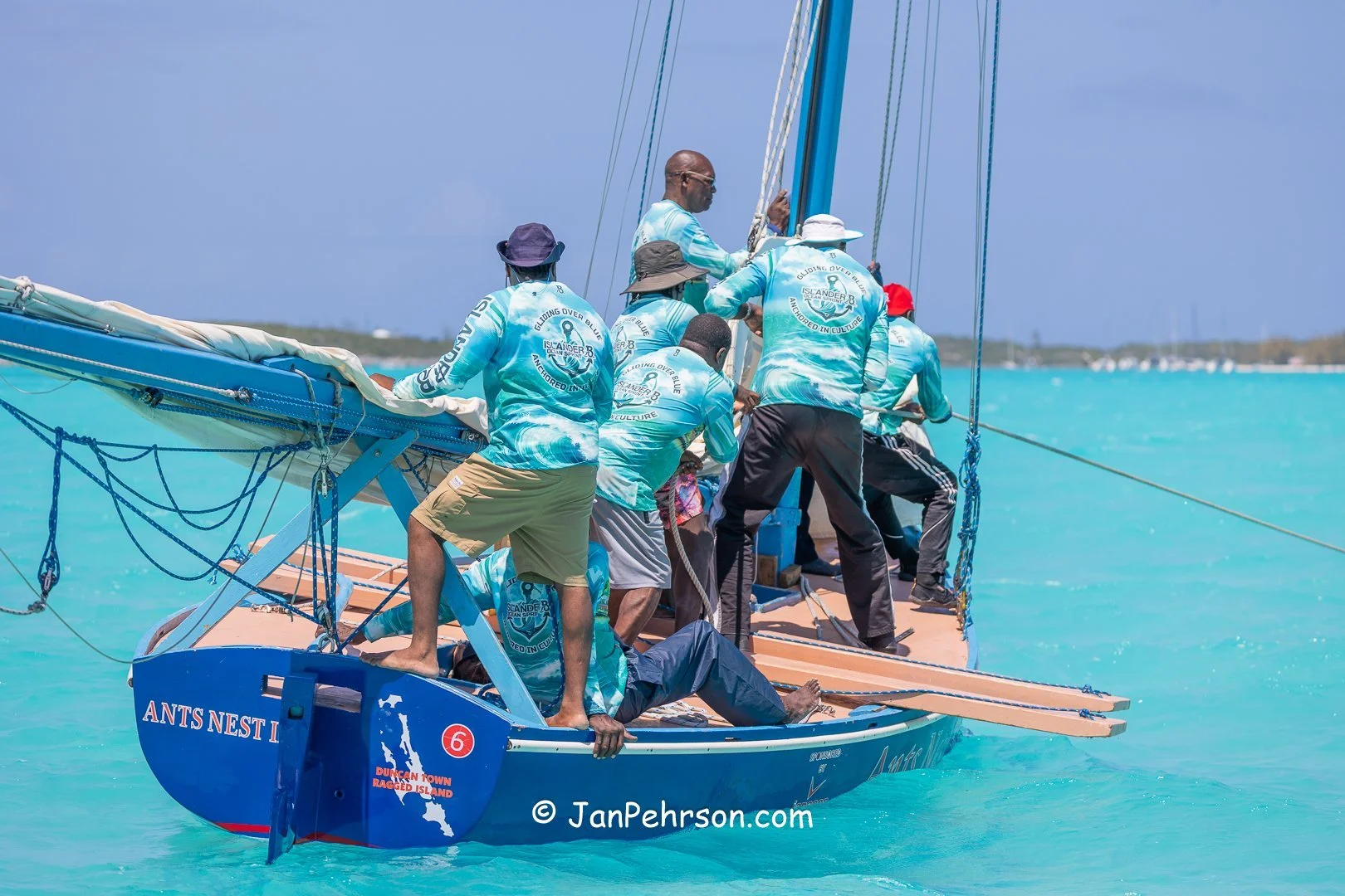 April 2025, George Town, Bahamas, National Family Island Regatta, B-Class, 4th Place, Ants Nest II, from Ragged Island