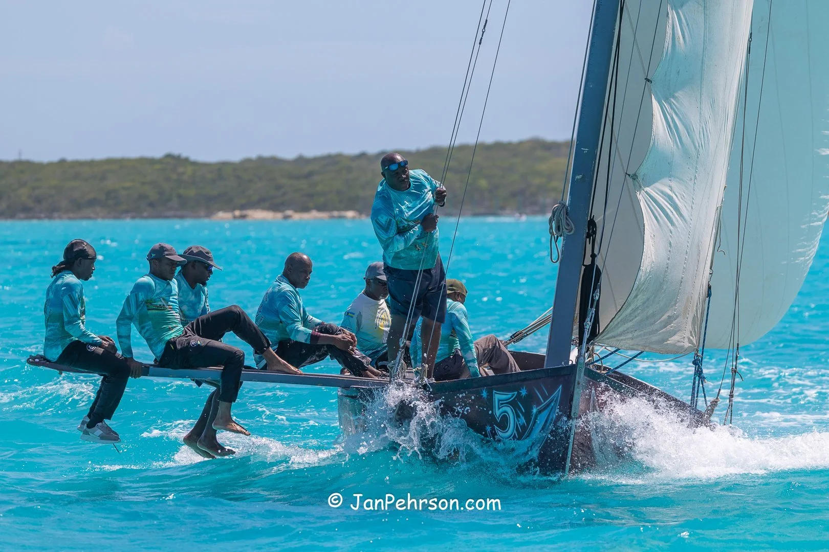 April 2025, George Town, Bahamas, National Family Island Regatta, B-Class, 7th Place, Barbarian I, from Acklins
