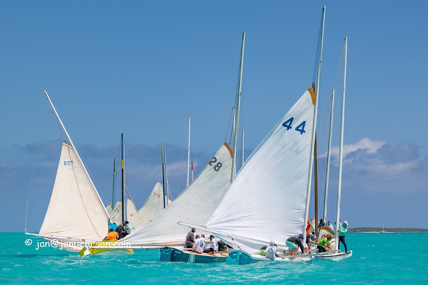April 2024, George Town, Bahamas, National Family Island Regatta, C-Class Start