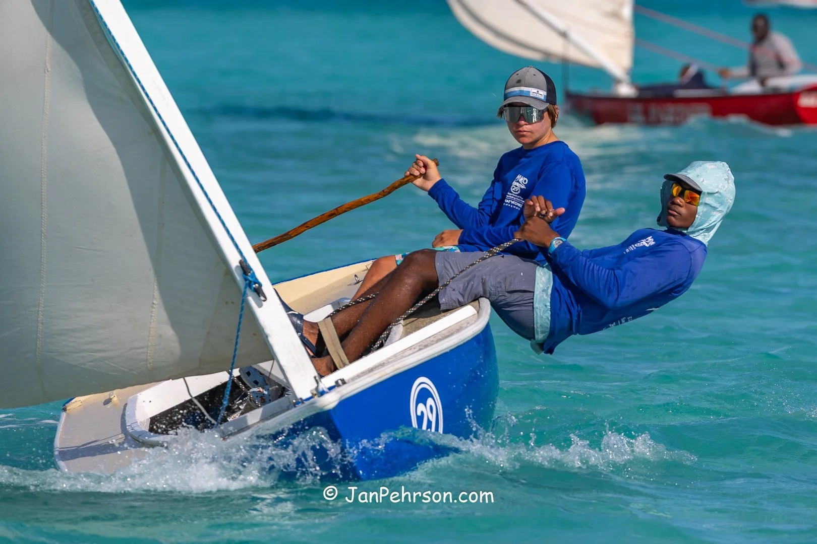 April 2025, George Town, Bahamas, National Family Island Regatta, E-Class, 2nd Place, Mako, from Exuma