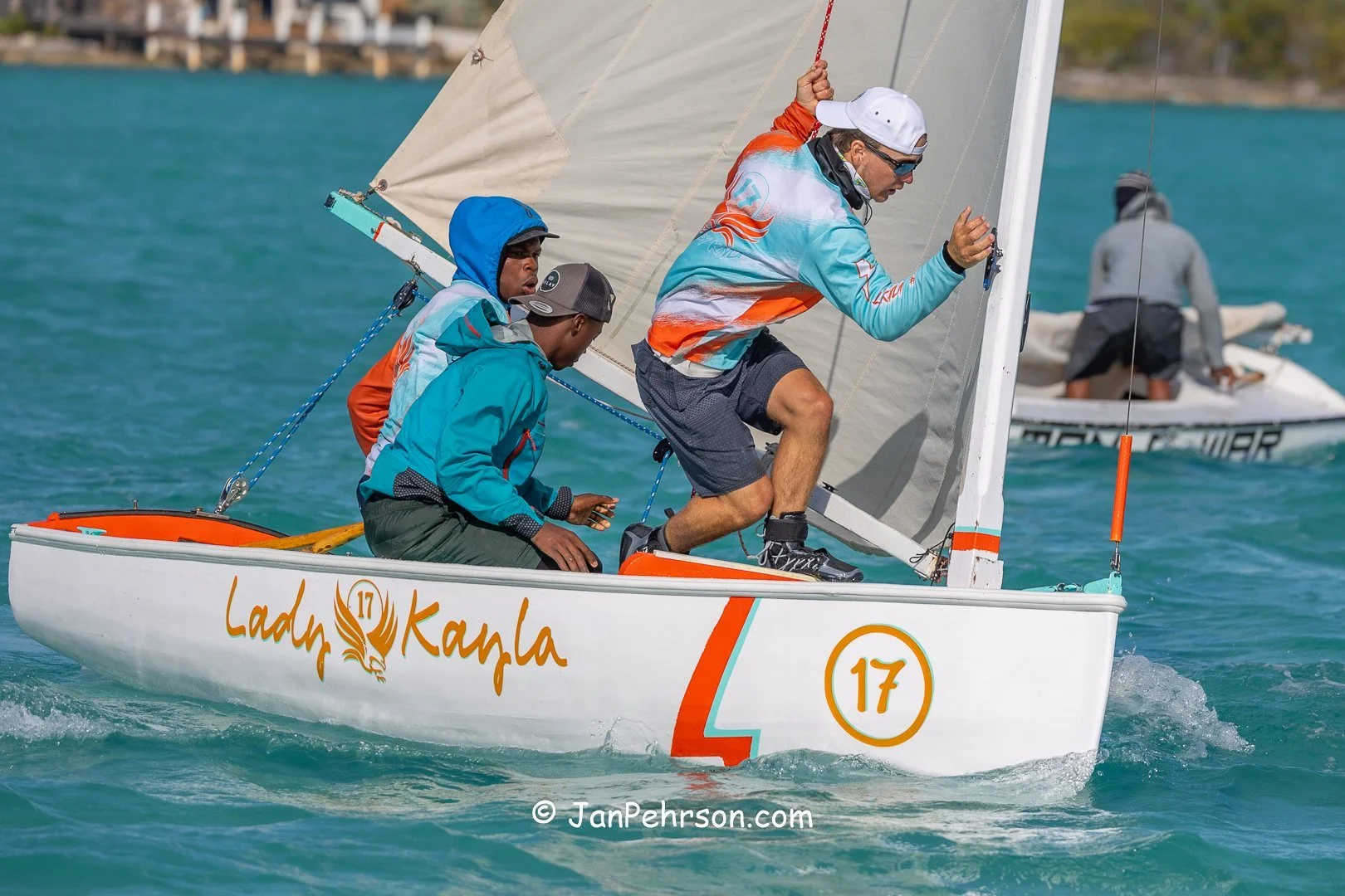 April 2025, George Town, Bahamas, National Family Island Regatta, E-Class, 3rd Place, Lady Kayla, from Exuma