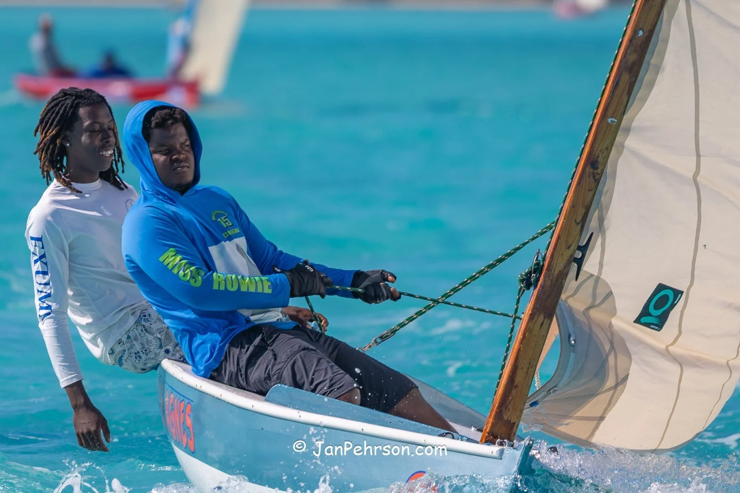 April 2025, George Town, Bahamas, National Family Island Regatta, E-Class, 5th Place, Miss Agnes, from Exuma