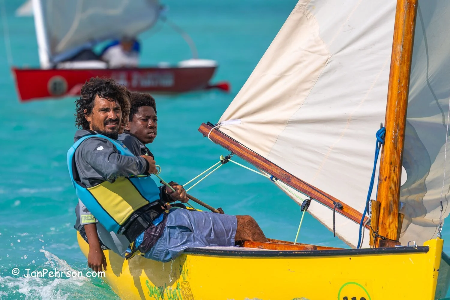 April 2025, George Town, Bahamas, National Family Island Regatta, E-Class, 8th Place, Sugar Loaf, from Eleuthera