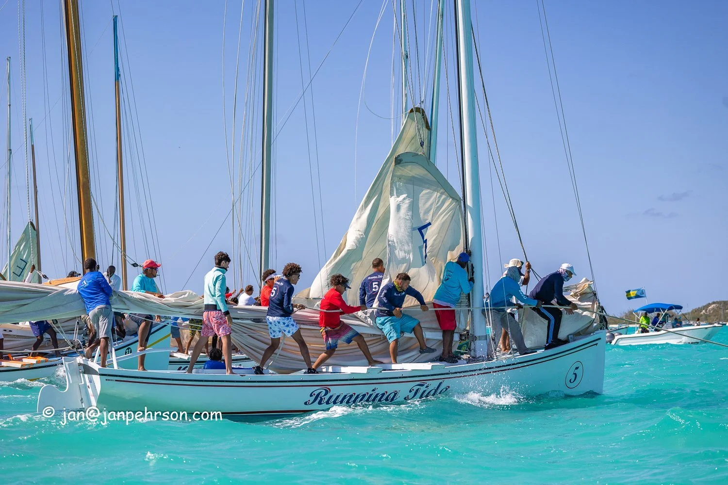 April 2024, George Town, Bahamas, National Family Island Regatta, A-Class Start