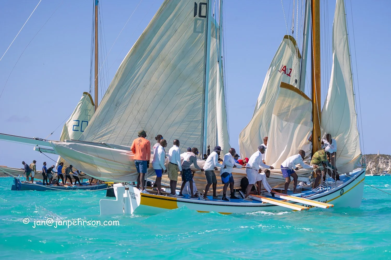 April 2024, George Town, Bahamas, National Family Island Regatta, A-Class Start