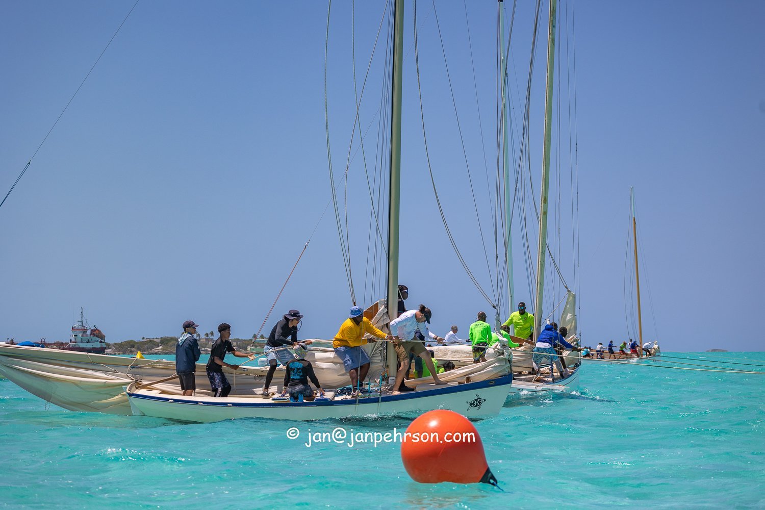 April 2024, George Town, Bahamas, National Family Island Regatta, B-Class Start
