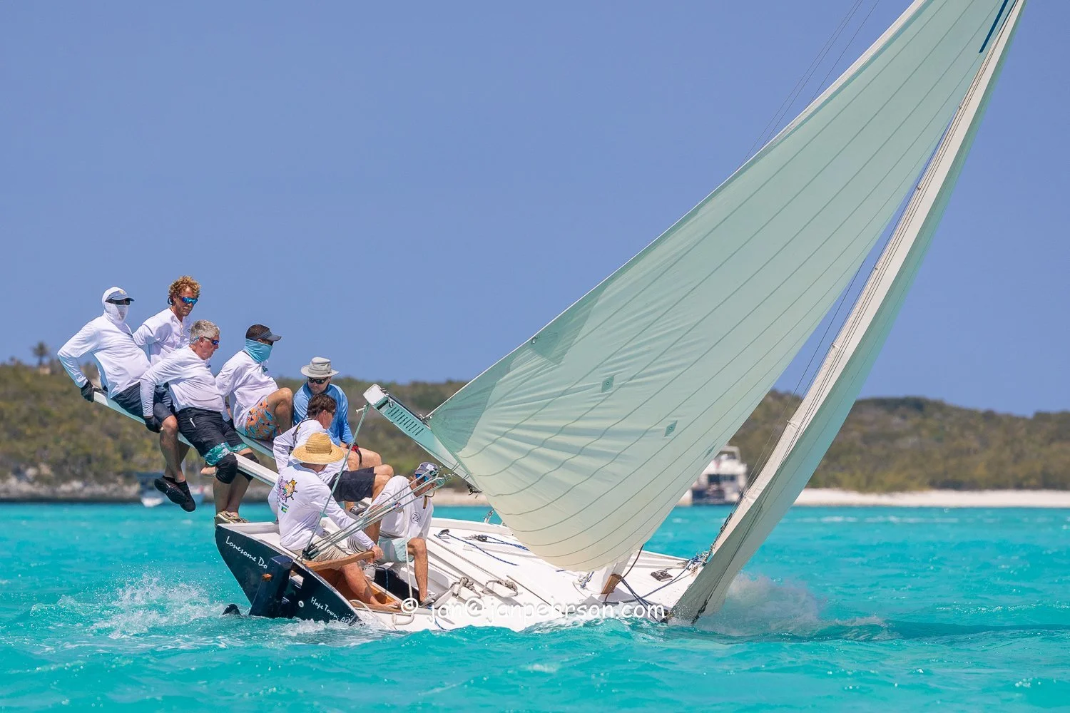 April 2024, George Town, Bahamas, National Family Island Regatta, B-Class, 2nd Place, Lonesome Dove, Skipper Jeff Gale, from Abaco