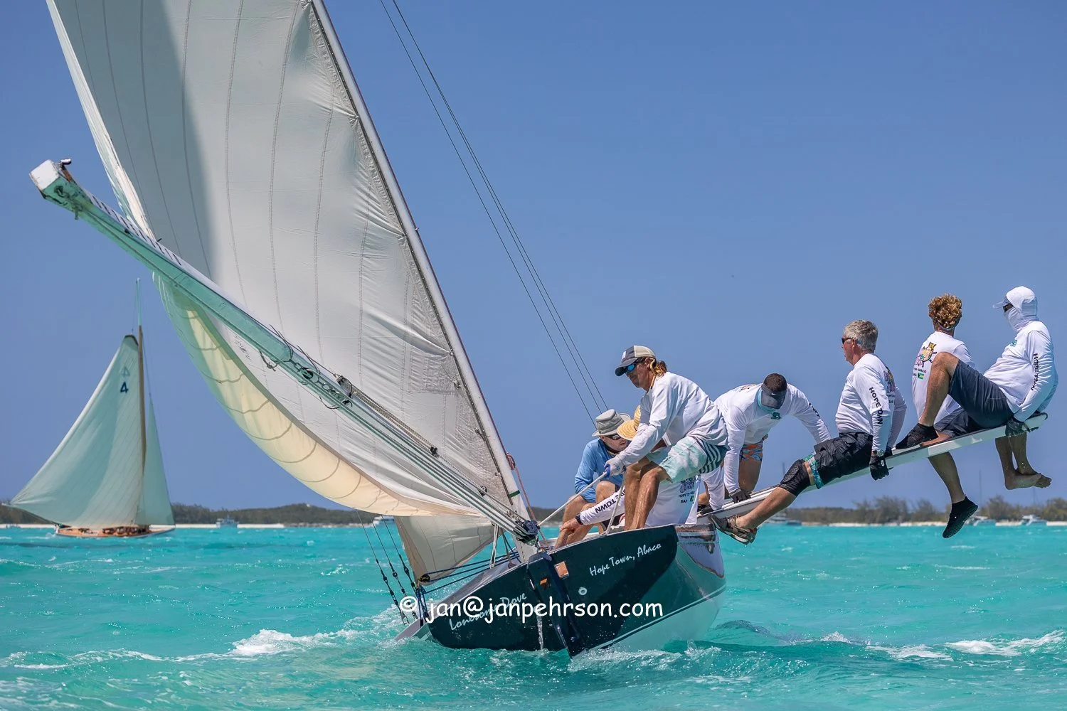 April 2024, George Town, Bahamas, National Family Island Regatta, B-Class, 2nd Place, Lonesome Dove, Skipper Jeff Gale, from Abaco