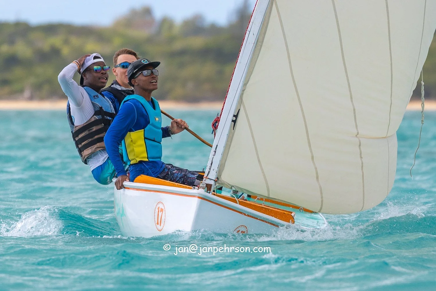 April 2024, George Town, Bahamas, National Family Island Regatta, E-Class, 3rd Place, Lady Kayla, Skipper Joss Knowles, from Exuma