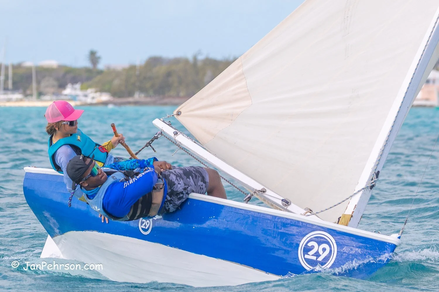 April 2024, George Town, Bahamas, National Family Island Regatta, E-Class, 4th Place, Mako, Skipper Emit Knowles, from Exuma