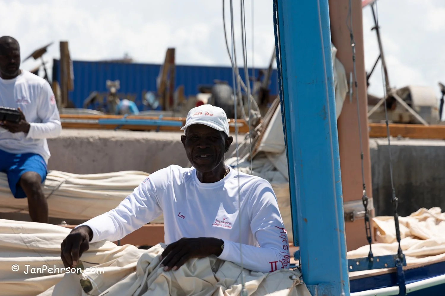 April 2023, George Town, Bahamas, National Family Island Regatta, sailor Lee Armbrister