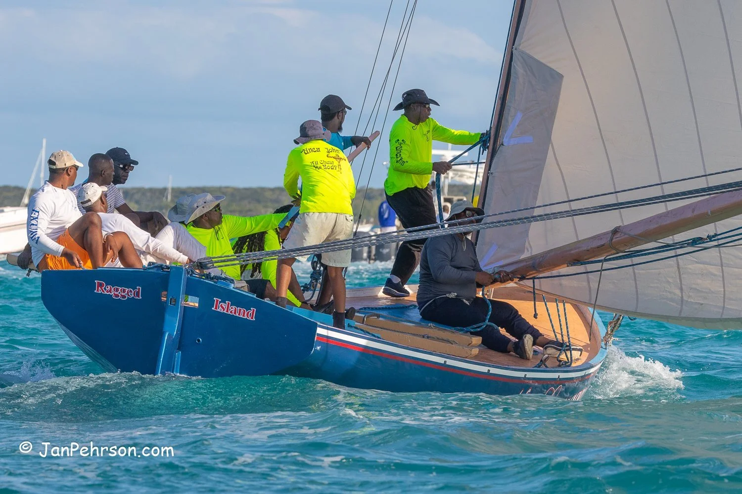 April 2023, George Town, Bahamas, National Family Island Regatta, A-Class, 3rd Place, New Courageous, from Ragged Island