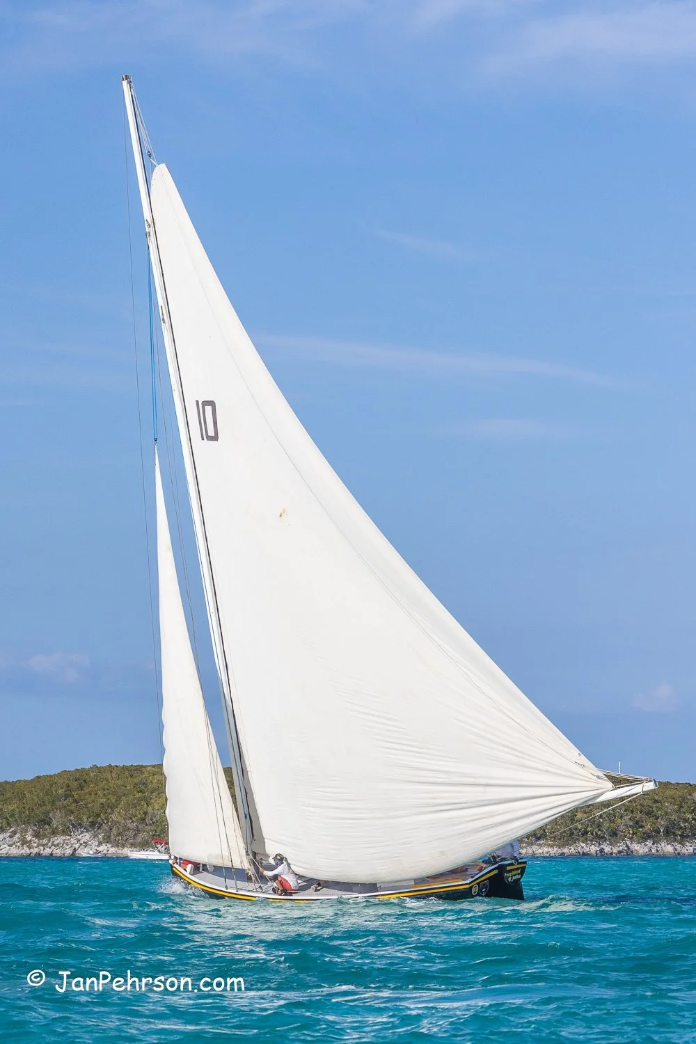 April 2023, George Town, Bahamas, National Family Island Regatta, A-Class, 4th Place, Rufff Justice, from Long Island