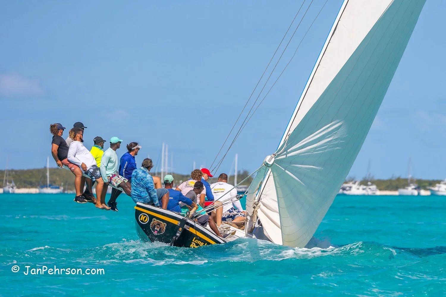 April 2023, George Town, Bahamas, National Family Island Regatta, A-Class, 4th Place, Rufff Justice, from Long Island