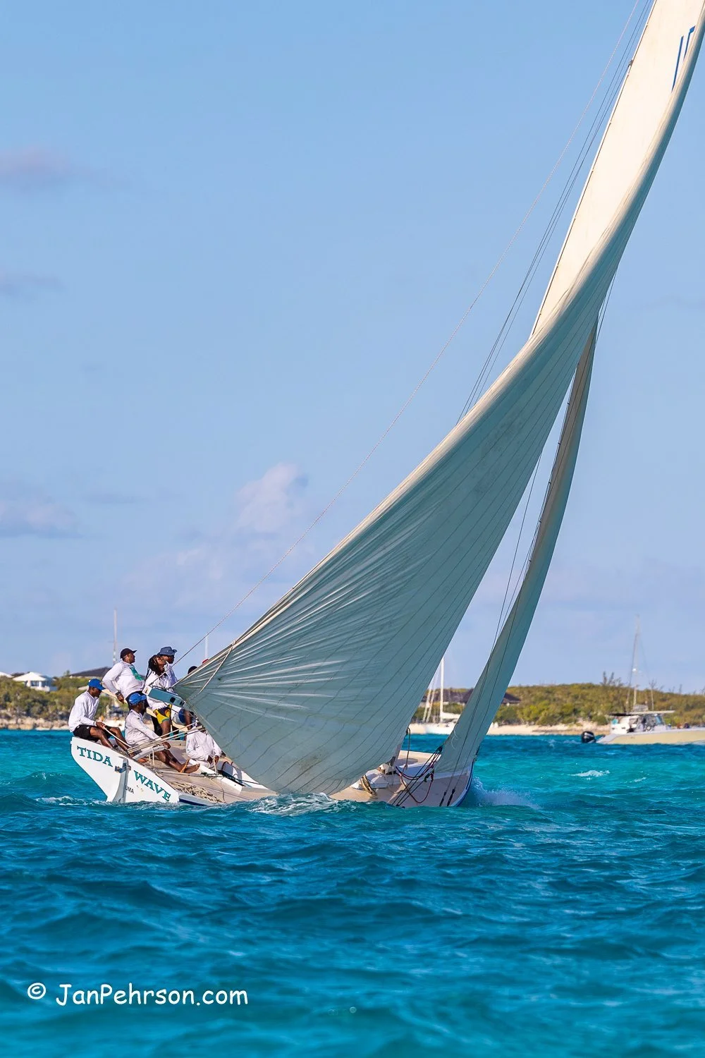 April 2023, George Town, Bahamas, National Family Island Regatta, A-Class, 5th Place, Tida Wave, from Exuma