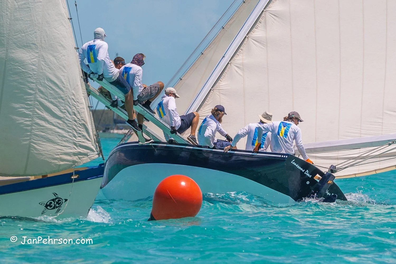April 2023, George Town, Bahamas, National Family Island Regatta, B-Class, 1st Place, Lonesome Dove, from Hope Town, Abaco