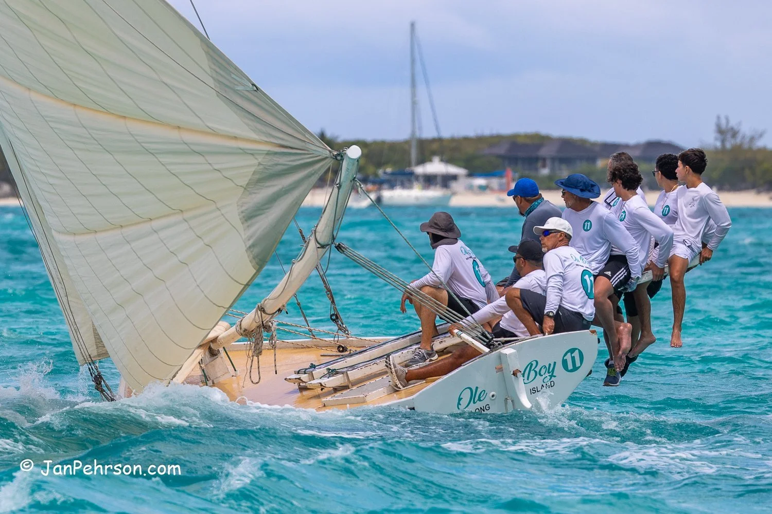 April 2023, George Town, Bahamas, National Family Island Regatta, B-Class, 2nd Place, Ole Boy, from Salt Pond, Long Island