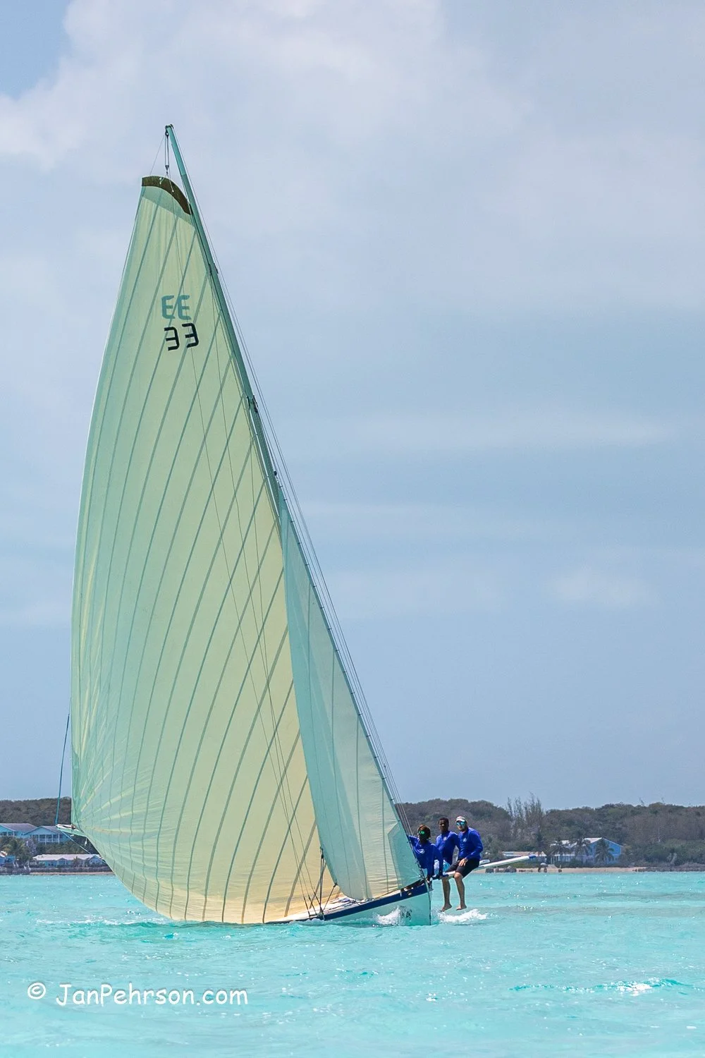 April 2023, George Town, Bahamas, National Family Island Regatta, B-Class, 3rd Place, Tari Anne, from George Town, Exuma
