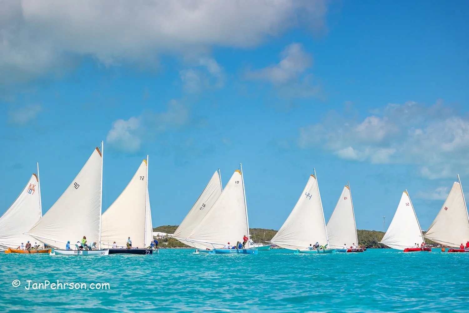 April 2023, George Town, Bahamas, National Family Island Regatta, C-Class, Reach