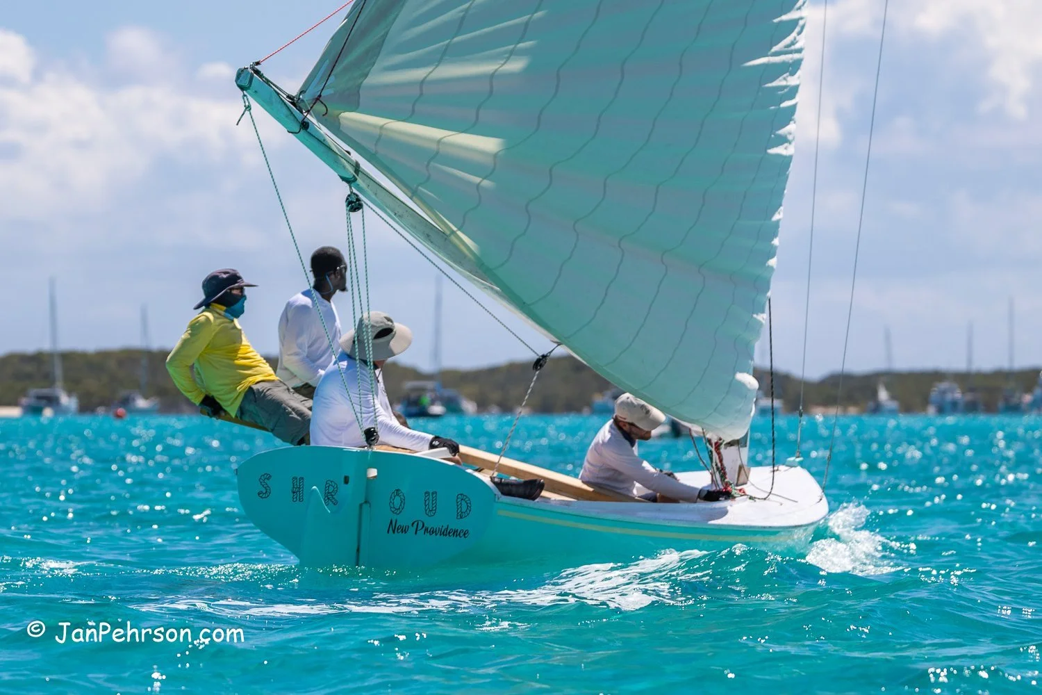 April 2023, George Town, Bahamas, National Family Island Regatta, C-Class, 5th Place, Shroud, from New Providence