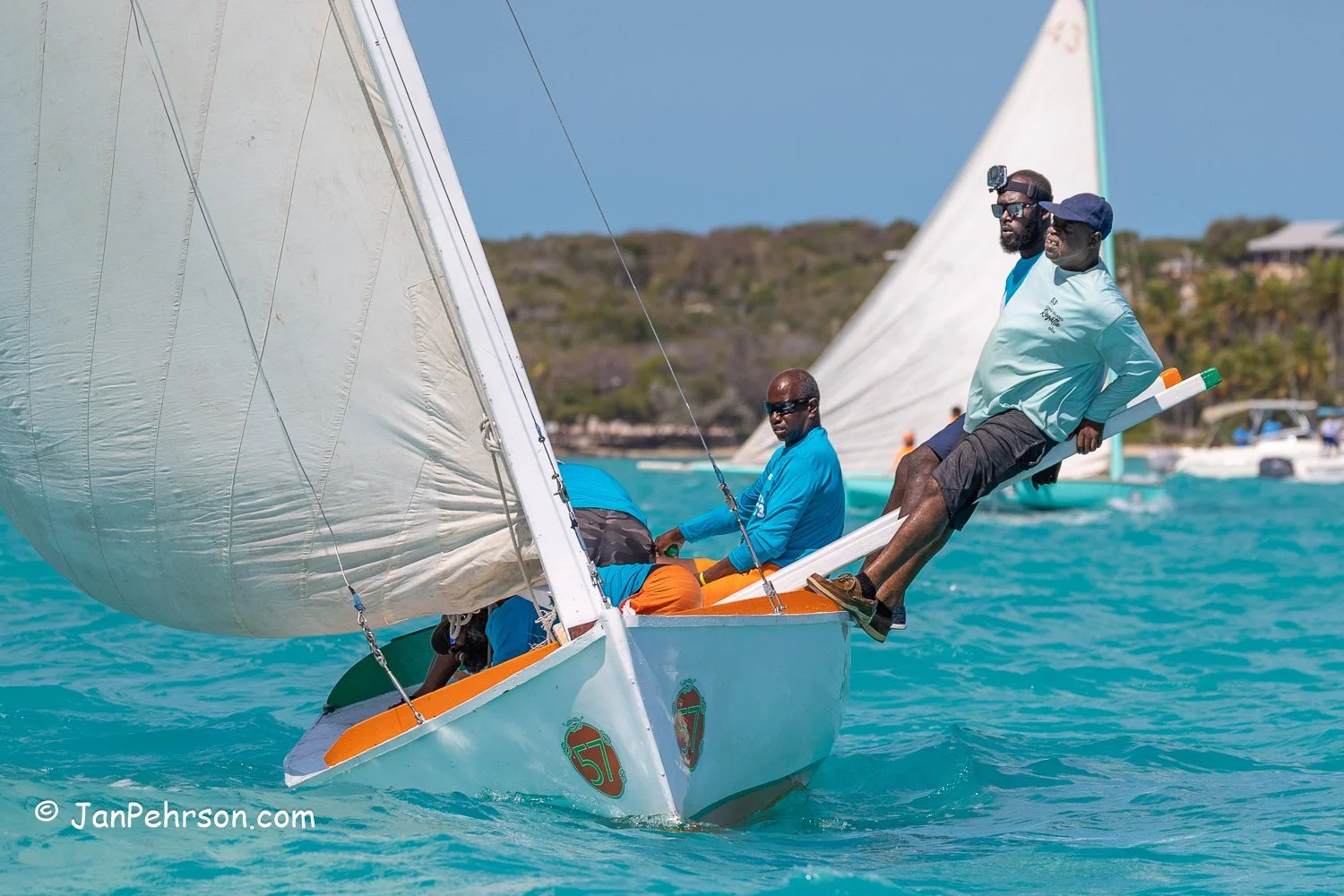 April 2023, George Town, Bahamas, National Family Island Regatta, C-Class, Sweet Island Gal, from New Providence