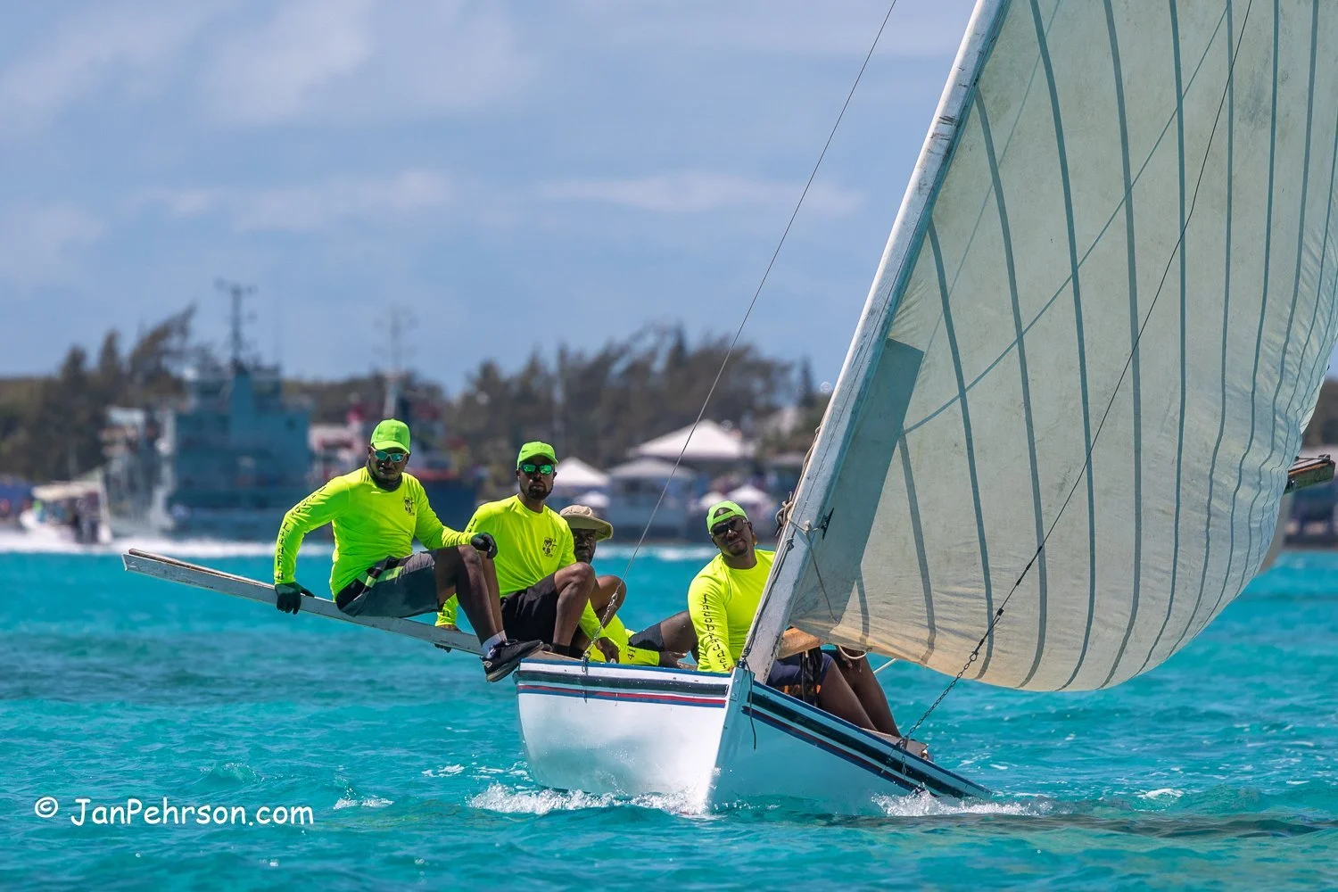 April 2023, George Town, Bahamas, National Family Island Regatta, C-Class, Cobra Too, from Mayaguana