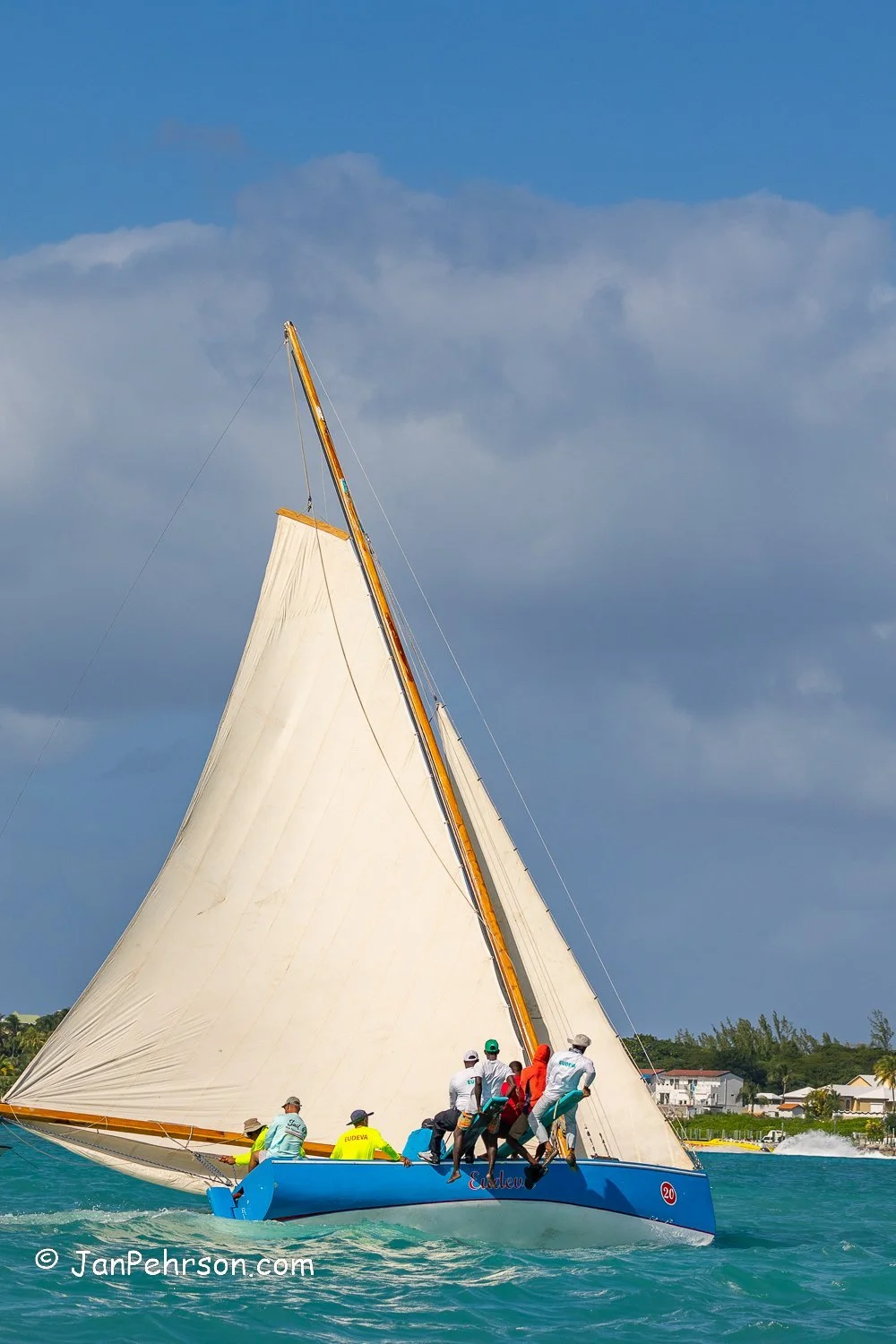 Dec 2022, Nassau, Bahamas, Best of the Best Regatta, B-Class, Eudeva, from Nassau