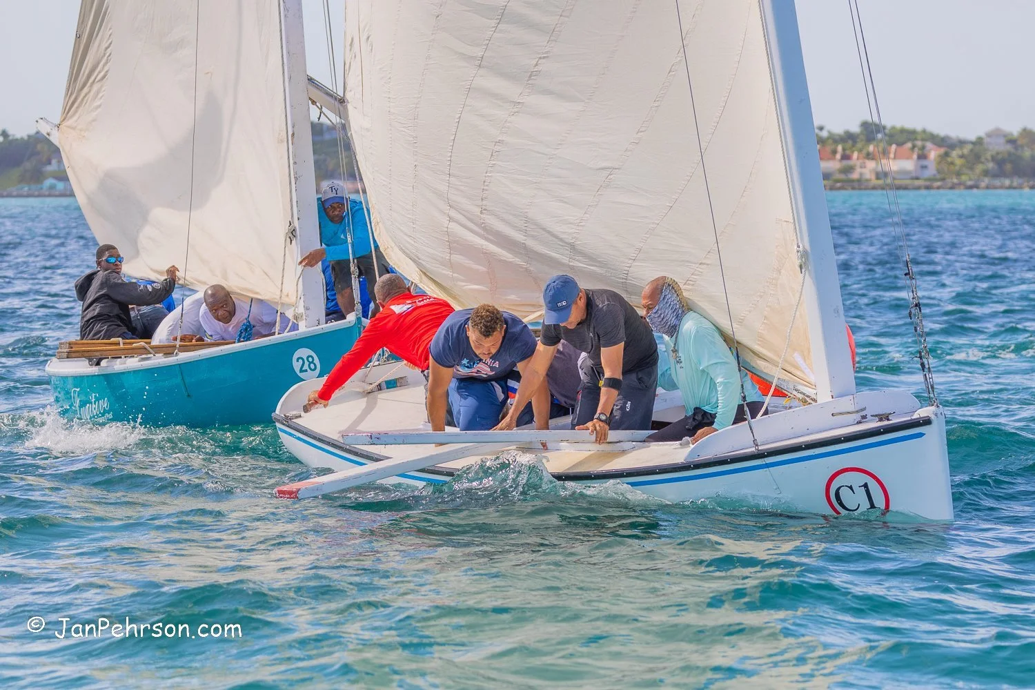 Dec 2022, Nassau, Bahamas, Best of the Best Regatta, C-Class, Sacrifice (LI) foul of Fugative (EX)