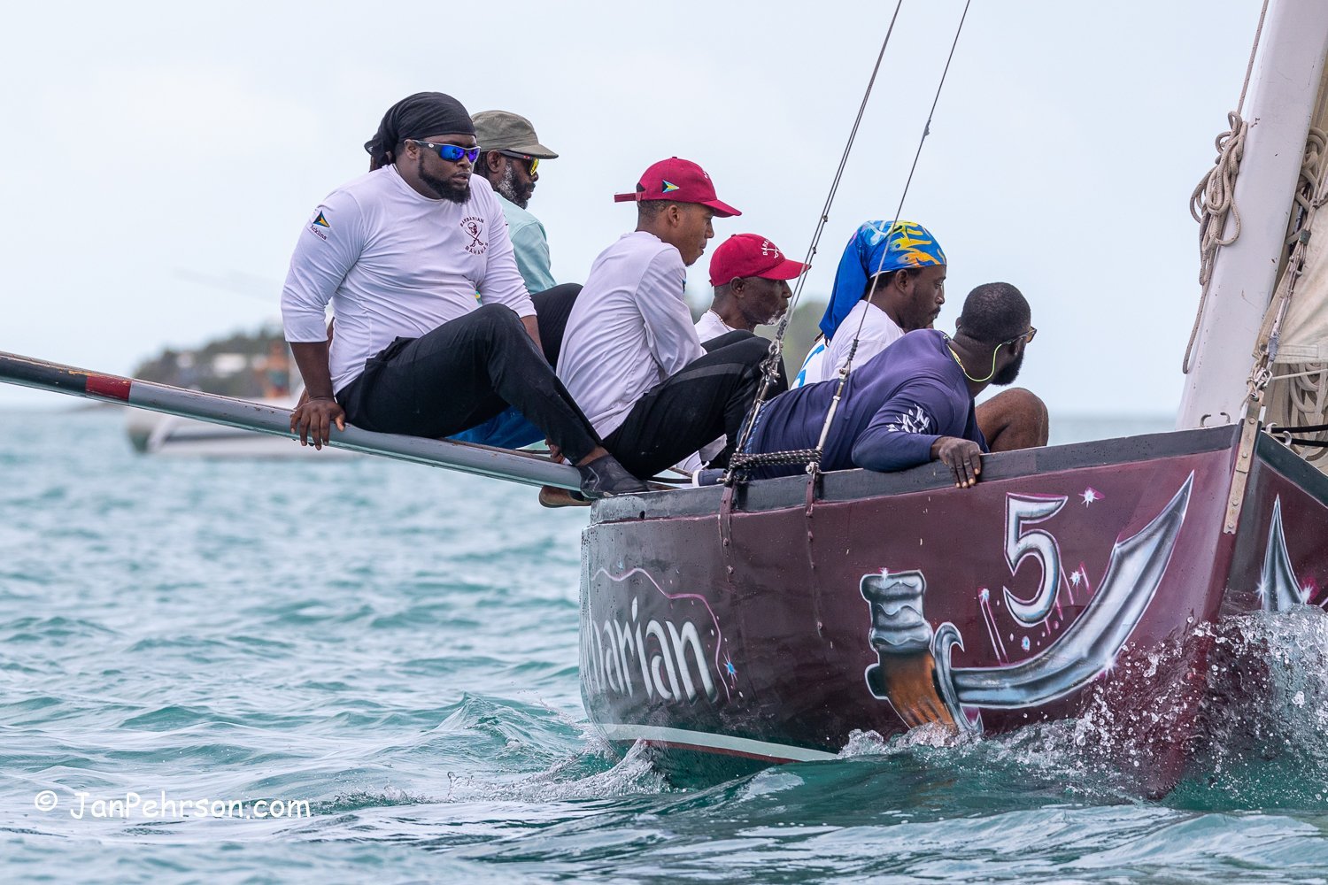 June 2022, Long Island, Bahamas, Long Island Regatta, B-Class, Barbarian I, from Acklins