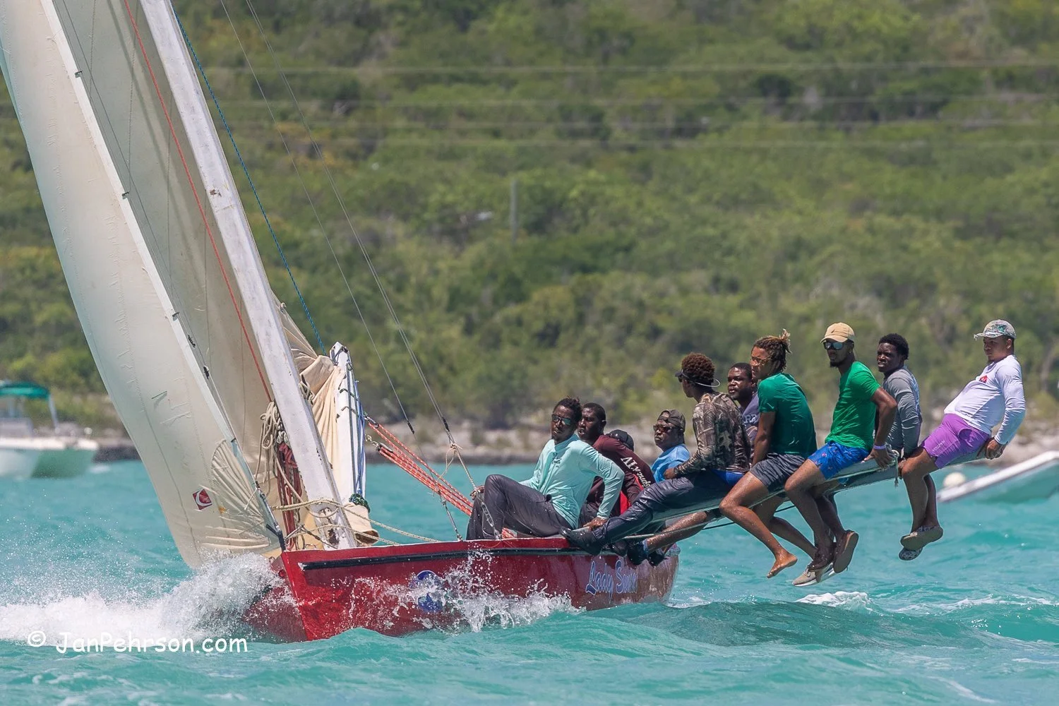 June 2022, Long Island, Bahamas, Long Island Regatta, B-Class, Lady Sonia, 4th in Class, from Exuma