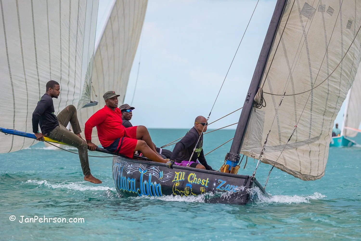 June 2022, Long Island, Bahamas, Long Island Regatta, C-Class Sailing Sloops, Unca John