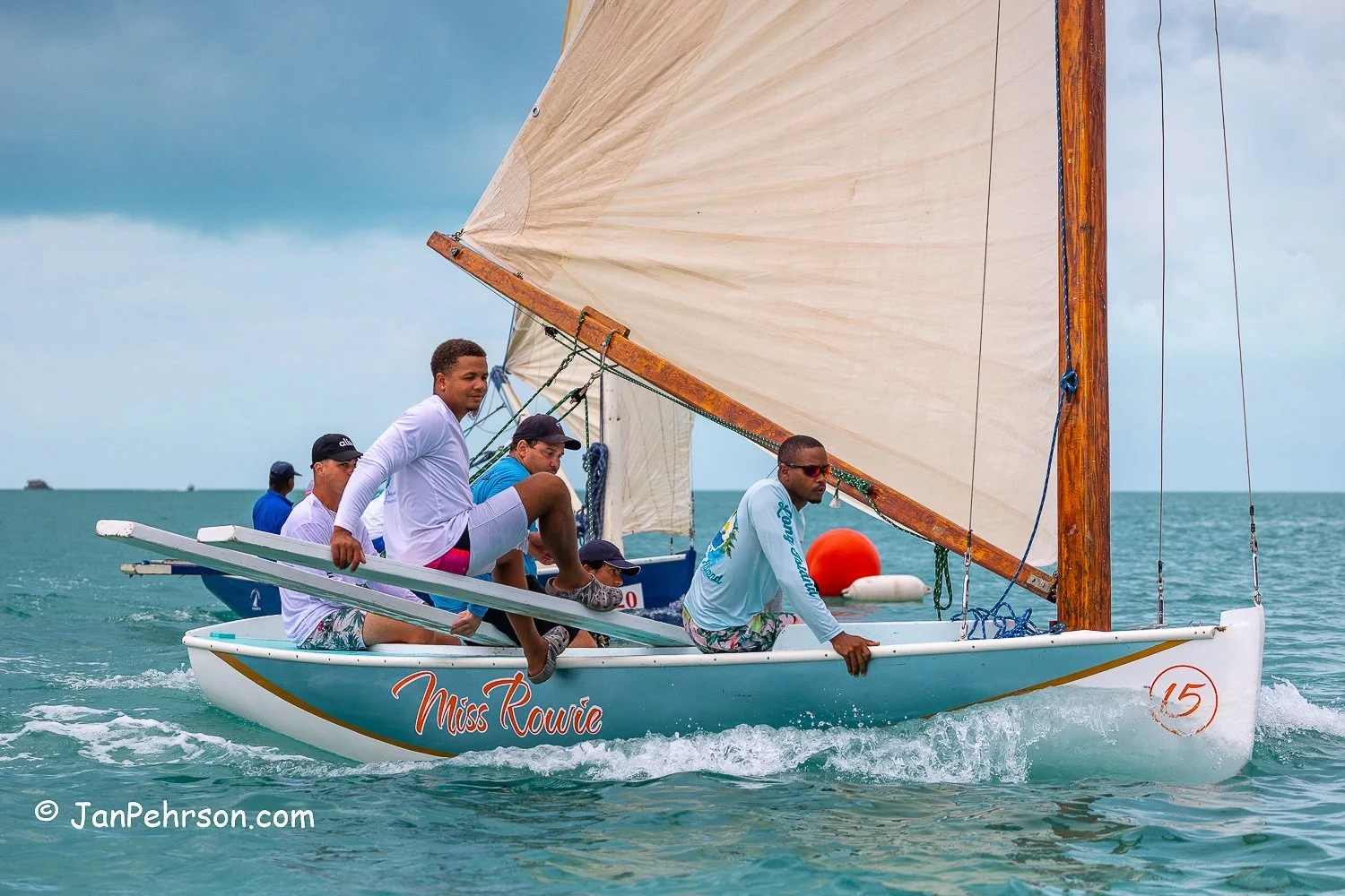 June 2022, Long Island, Bahamas, Long Island Regatta, C-Class Sailing Sloops, Miss Rowie