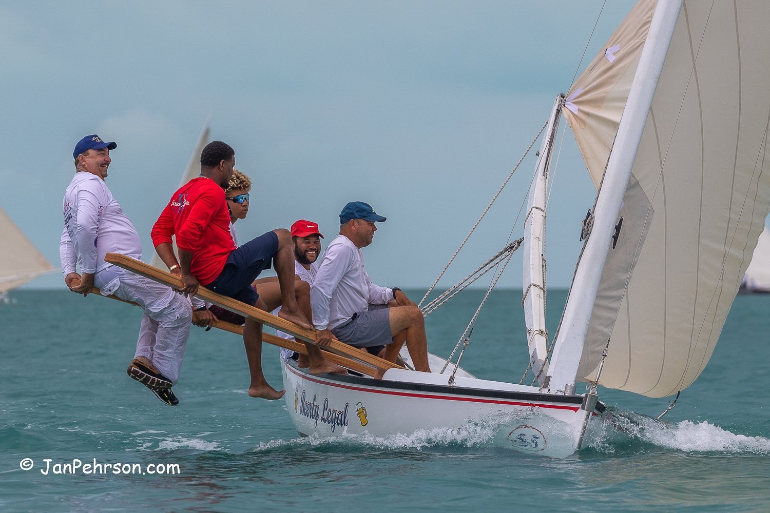 June 2022, Long Island, Bahamas, Long Island Regatta, C-Class Sailing Sloops, Beerly Legal