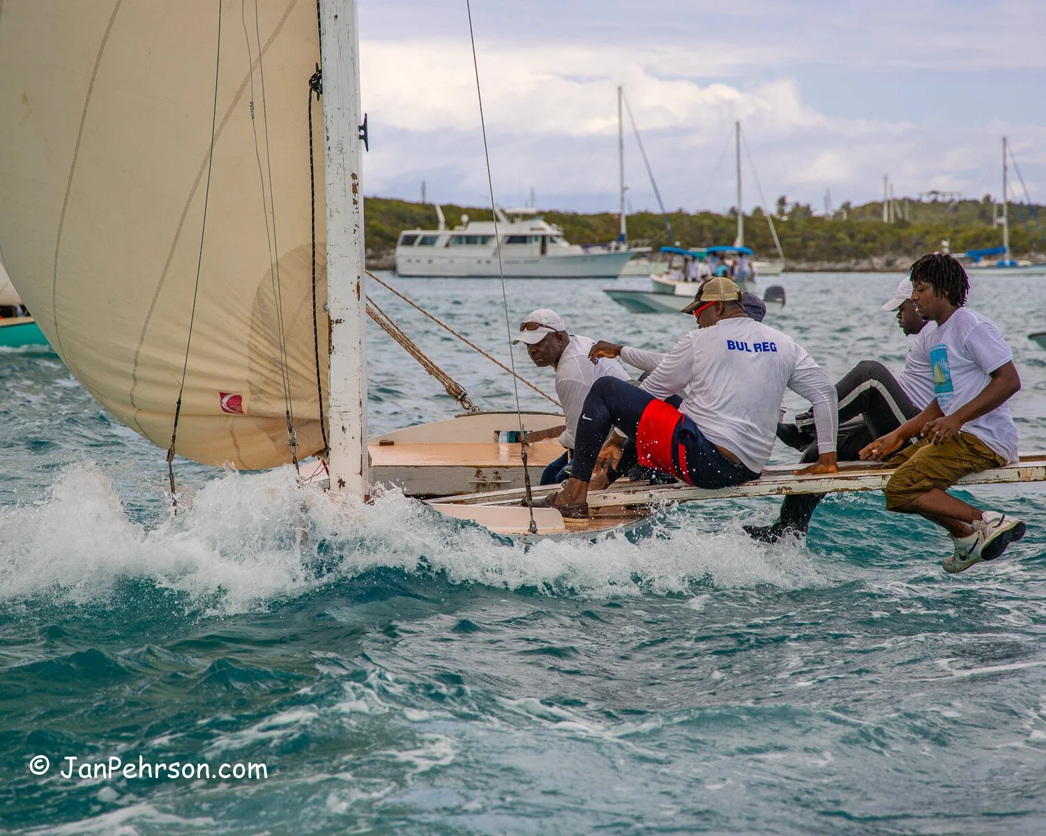April 2019, George Town, Exuma, Bahamas, Family Island Regatta Day 1 of Championship
