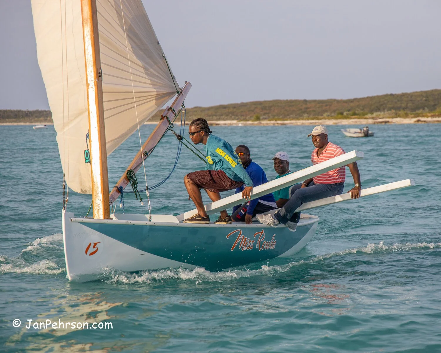 Feb 2020, Farmers Cay, Bahamas, Farmers Cay Regatta, Day 1, C-Class Sloops, Miss Rowie