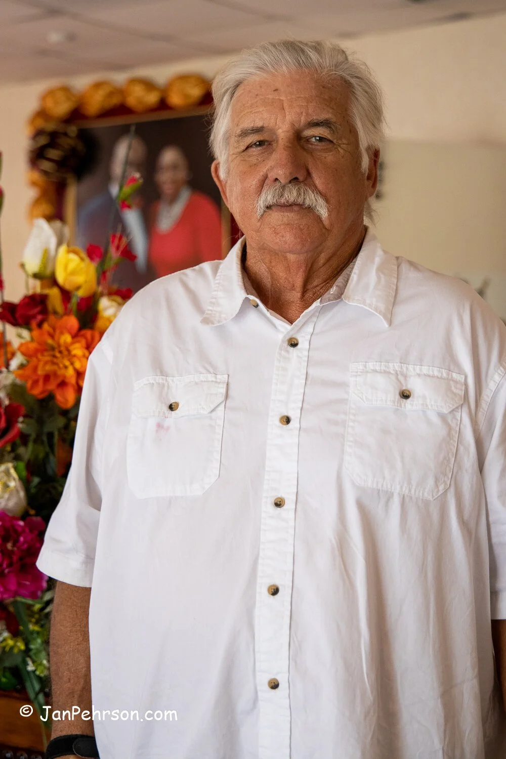 Marriage of Nioshi Rolle and Perron Rhodriquez, February 15, 2020, Southside Christian International Church, Carmichael Road, Nassau, New Providence, The Bahamas -- Ken Kramer, Greeter at the Church