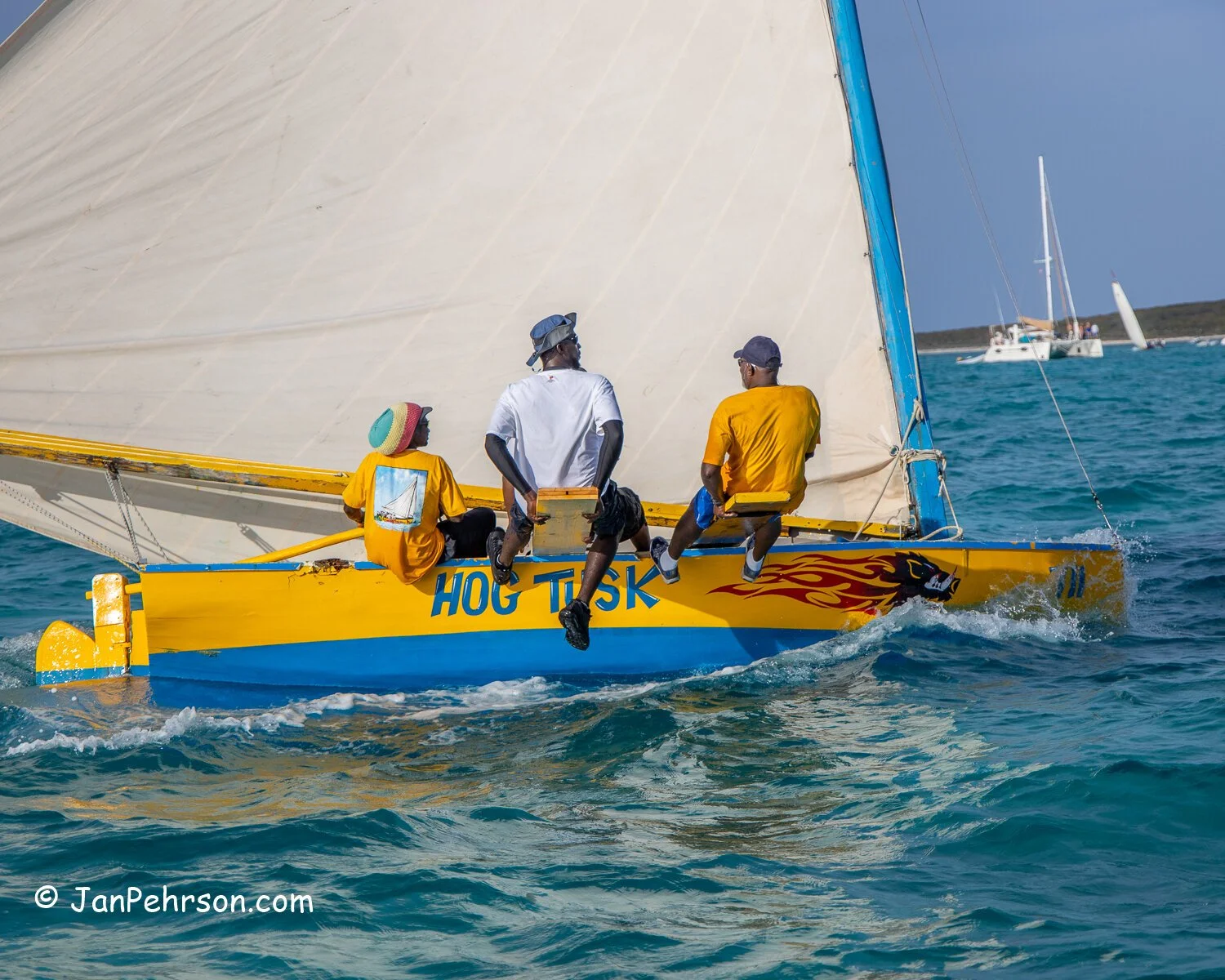 Feb 2020, Farmers Cay, Bahamas, Farmers Cay Regatta, Day 1, C-Class Sloops - Hog Tusk