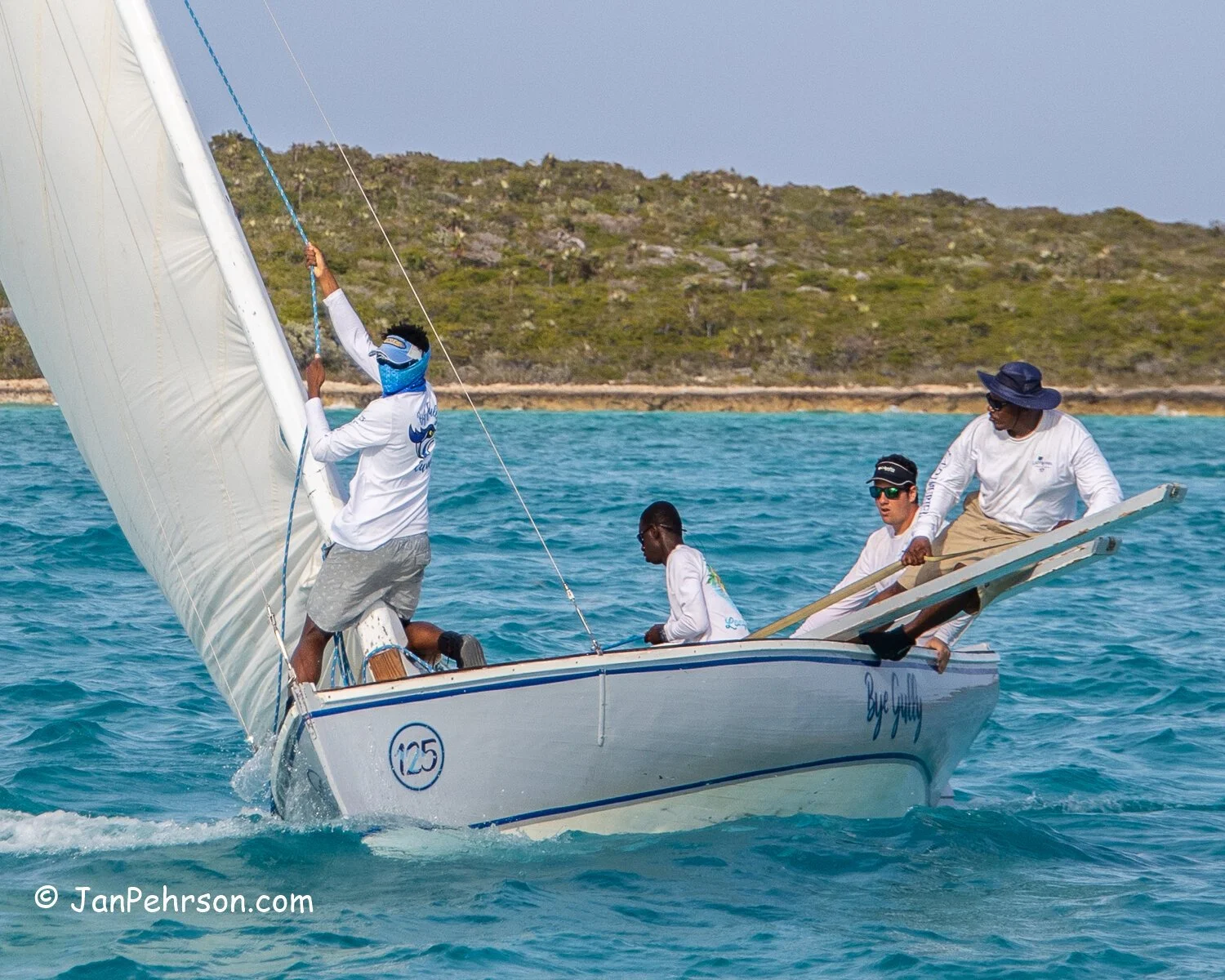 Feb 2020, Farmers Cay, Bahamas, Farmers Cay Regatta, Day 1, C-Class Sloops - Bye Gully