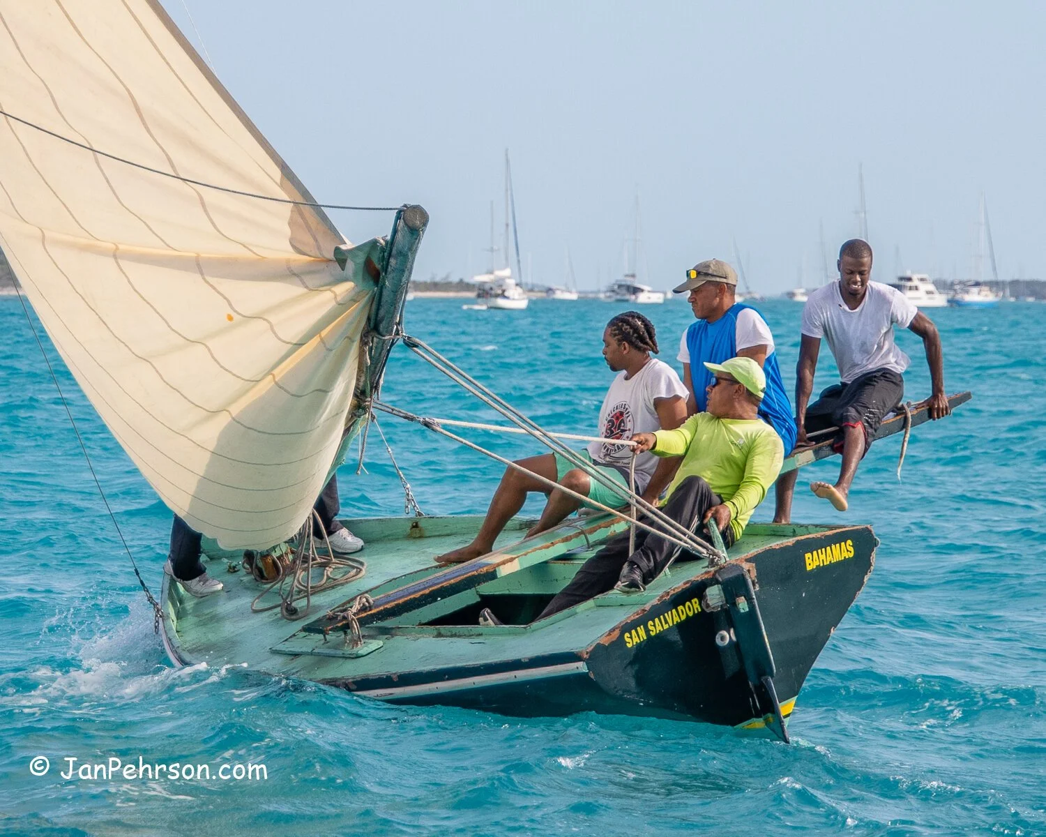 Feb 2020, Farmers Cay, Bahamas, Farmers Cay Regatta, Day 1, C-Class Sloops - San Sally