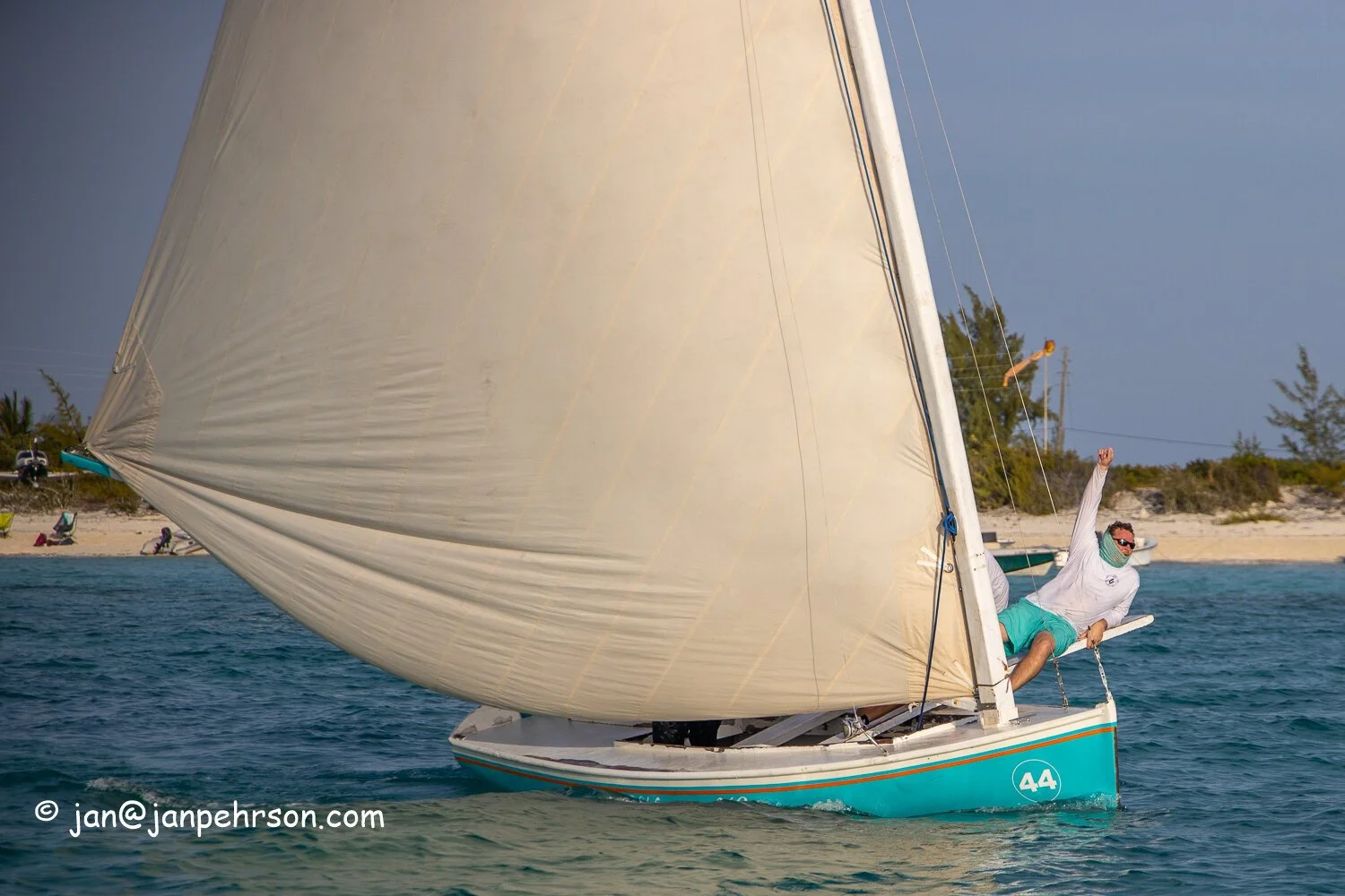 Feb 2020, Farmers Cay, Bahamas, Farmers Cay Regatta, Day 1, C-Class Sloops - Whitty K, 1st in Ocean Race