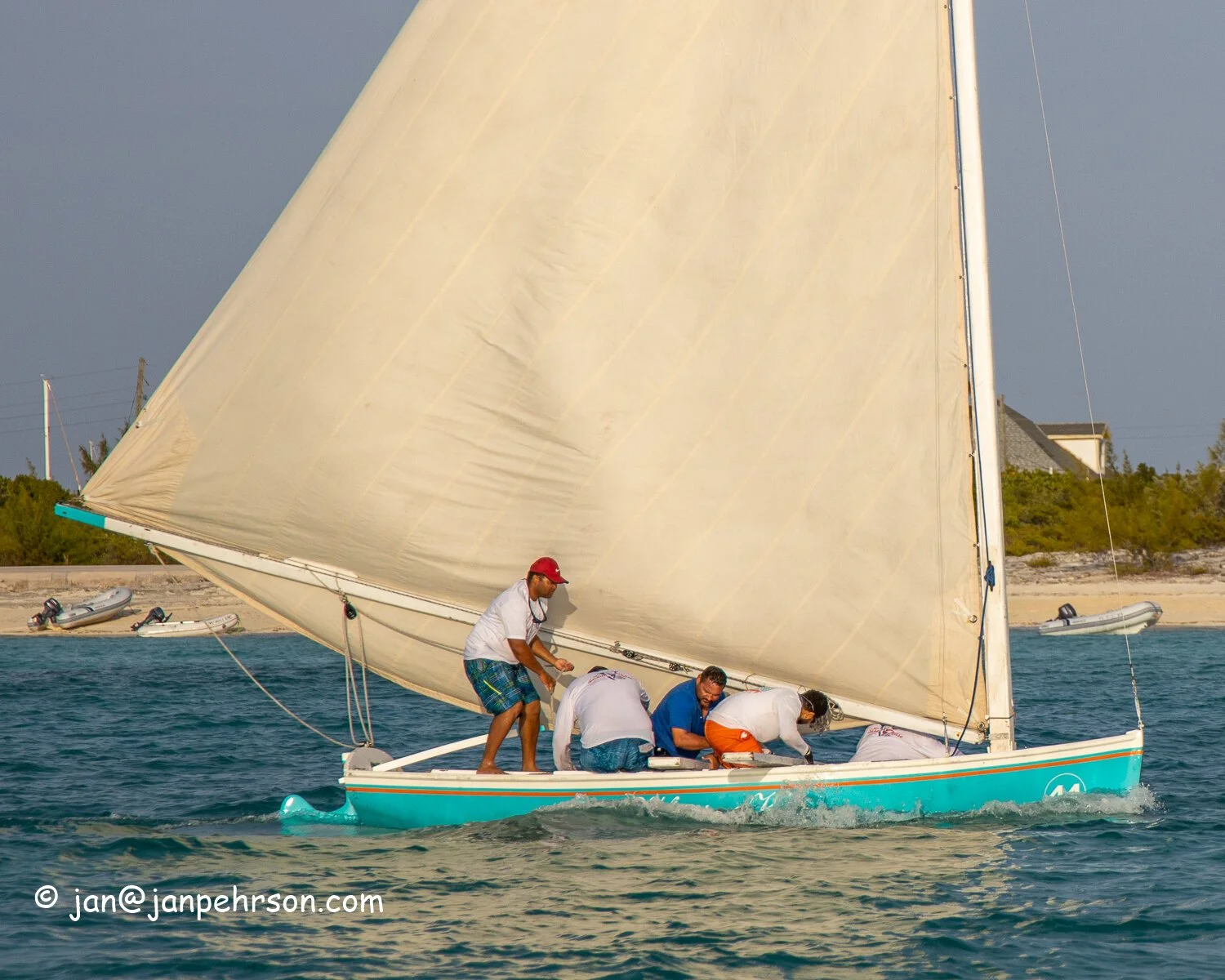 Feb 2020, Farmers Cay, Bahamas, Farmers Cay Regatta, Day 1, C-Class Sloops - Whitty K, 1st in Ocean Race