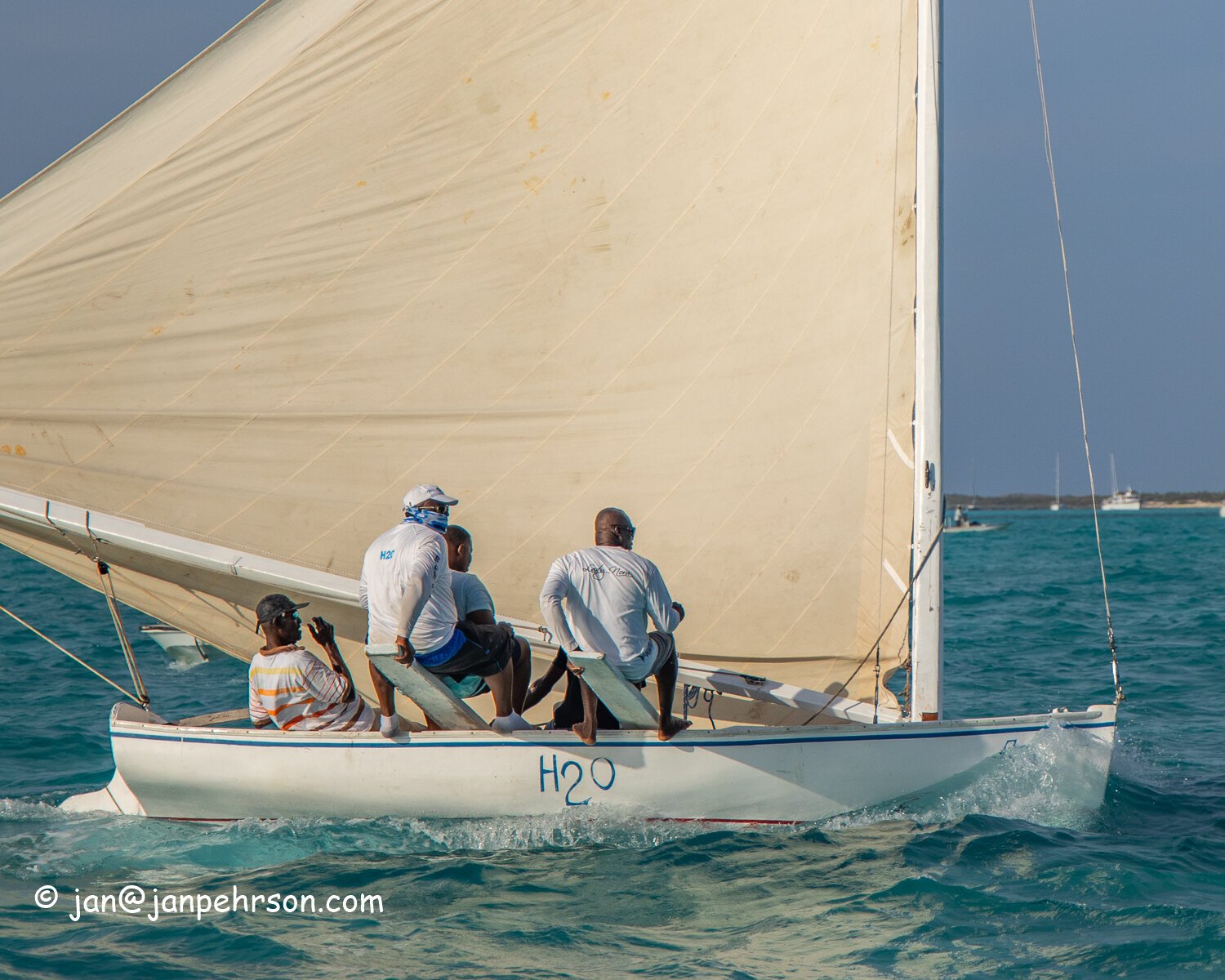 Feb 2020, Farmers Cay, Bahamas, Farmers Cay Regatta, Day 1, C-Class Sloops - H2O, 3rd in Ocean Race
