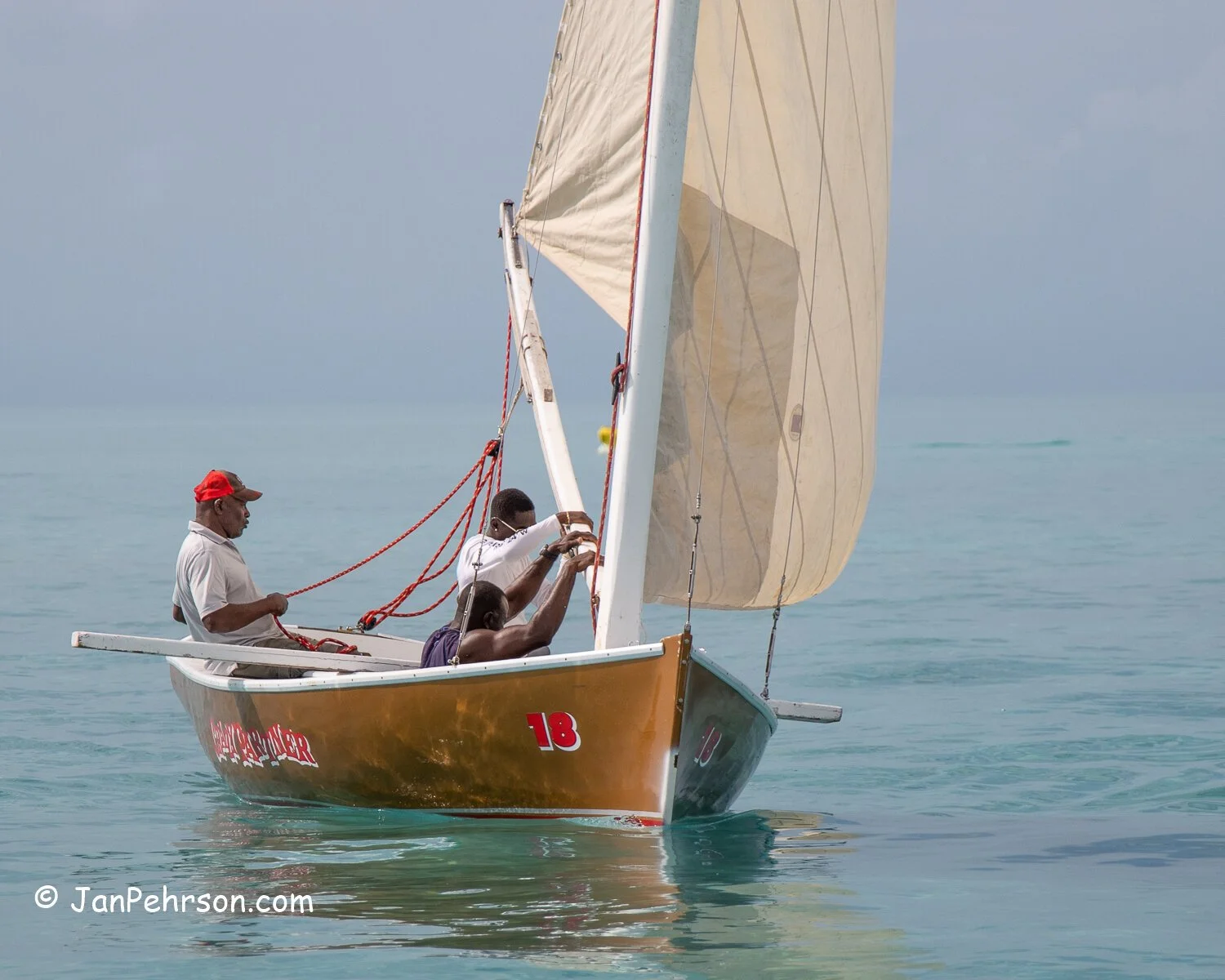 Feb 2020, Farmers Cay, Bahamas, Farmers Cay Regatta, Day 2, C-Class Sloops - Crazy Partner, 1st in Regatta