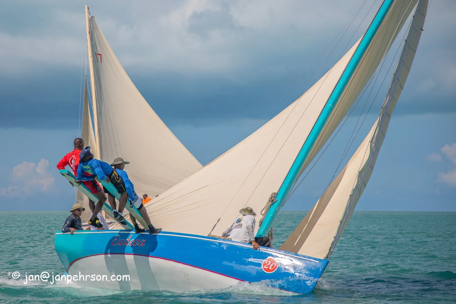 June 2019, Long Island, Bahamas, Long Island Regatta Day 2, B-Class, Eudeva