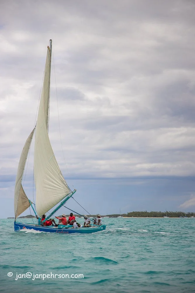April 2019, George Town, Exuma, Bahamas, Family Island Regatta Day 1 of Championship, B Class, Eudeva (0551)