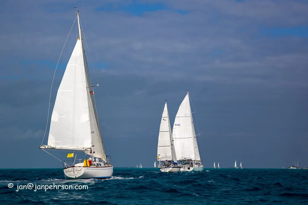 Race Start -- February 2019, George Town Bahamas Cruisers Regatta, Round Stocking Island Big Boat Race