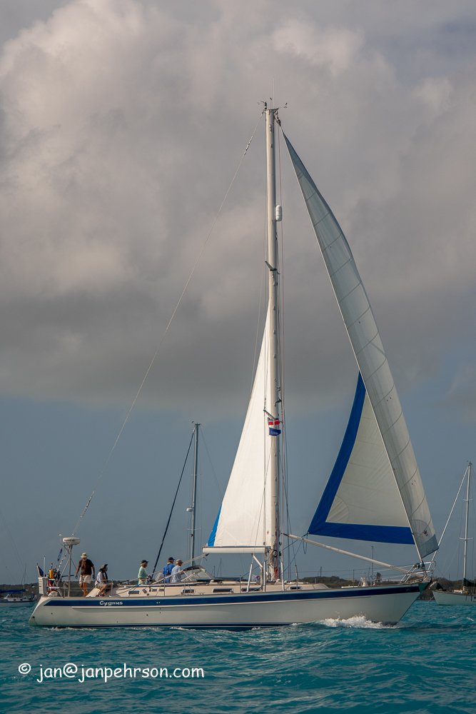 s/v Cygnus --February 2019, George Town Bahamas Cruisers Regatta, Round Stocking Island Big Boat Race