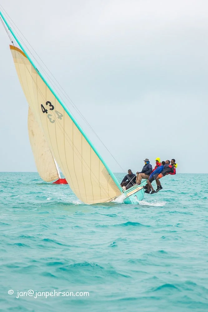February 2019, Farmers Cay Regatta. Class C Sloop "Termite"