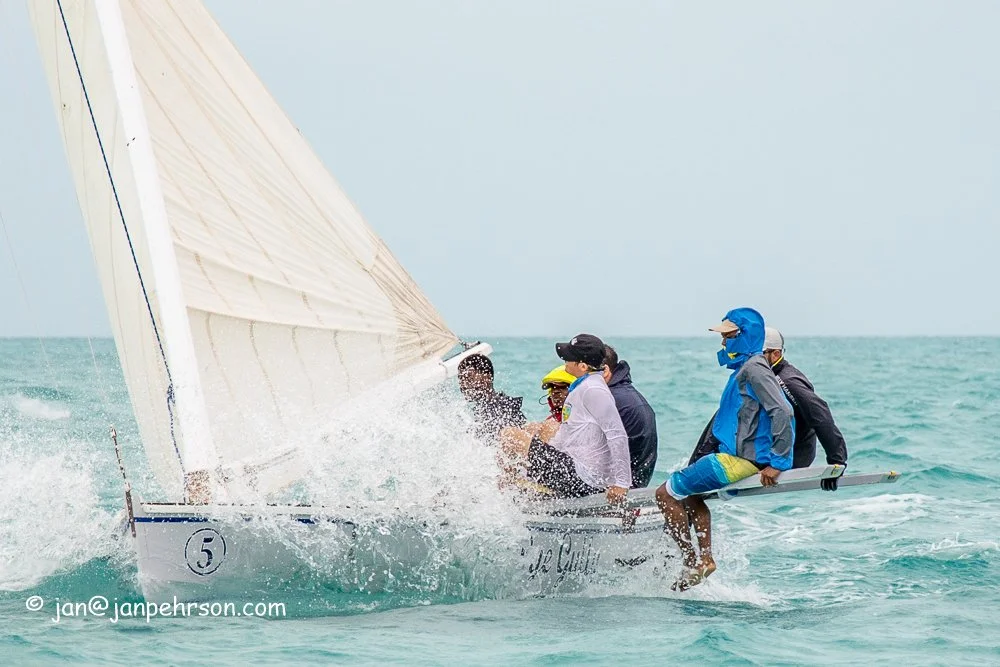 February 2019, Farmers Cay Regatta. Class C Sloop "Bye Gully "